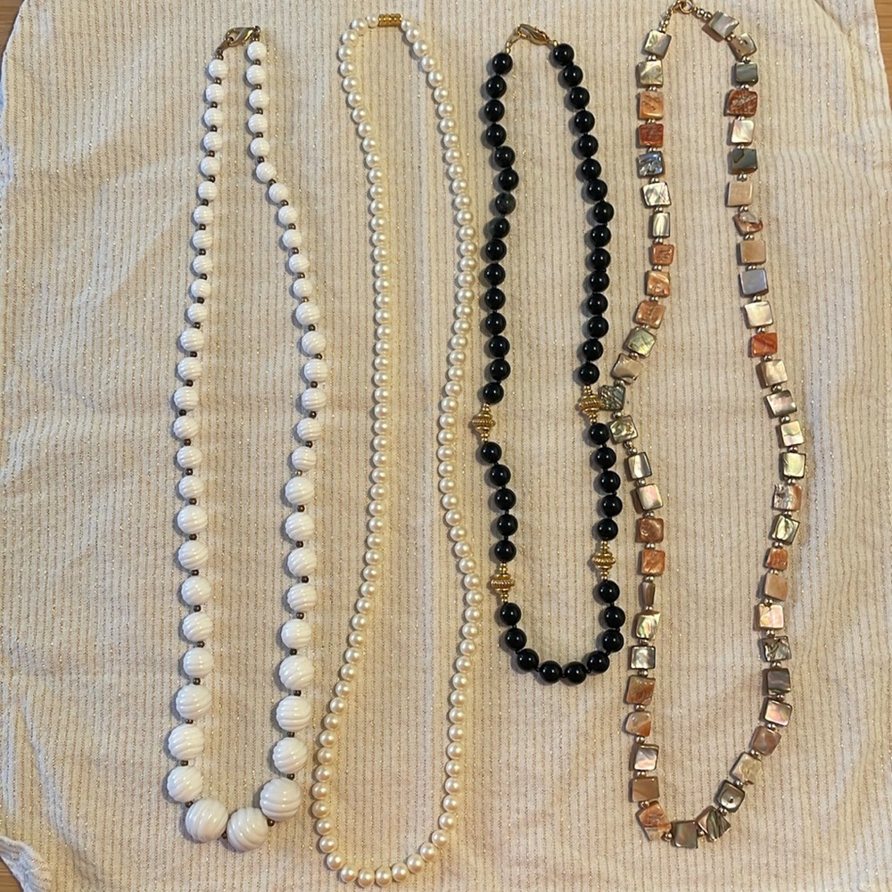 Beaded costume necklaces